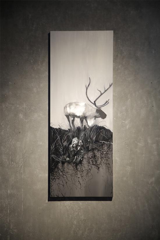 于向溟 孤岛之一 布面油画 160×60cm 2015