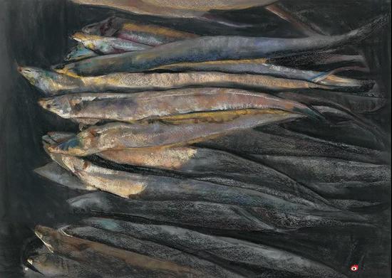 毛小锋[陕西] 鱼系列之光 52×73cm