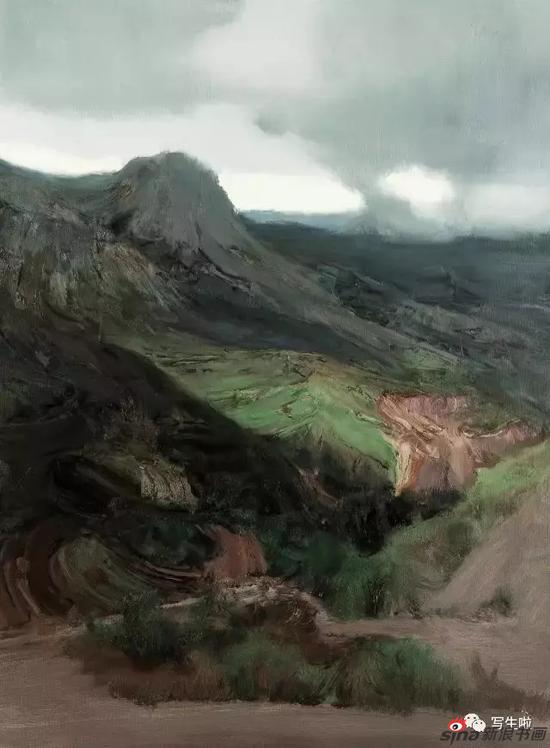 《山峦叠嶂》布面油画150×110cm2015年