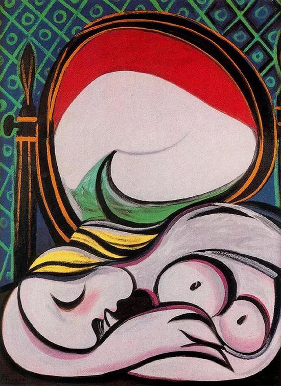 《镜子》（The Mirror），1932年，毕加索