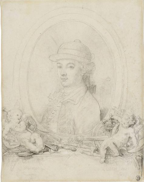 加布里埃尔-雅克·德·圣奥宾，《作为皇太子的路易十六肖像》